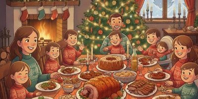 Julebord (This image is AI generated.)