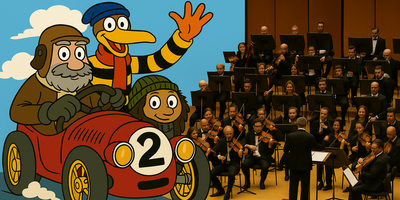 Flåklypa Grand Prix (Dette bildet er generert av KI)