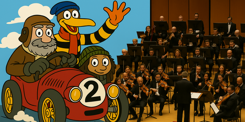 Flåklypa Grand Prix (Dette bildet er generert av KI)