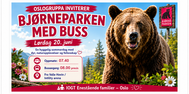 bjørneparken (Dette bildet er generert av KI)