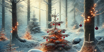Juletreskog (This image is AI generated.)