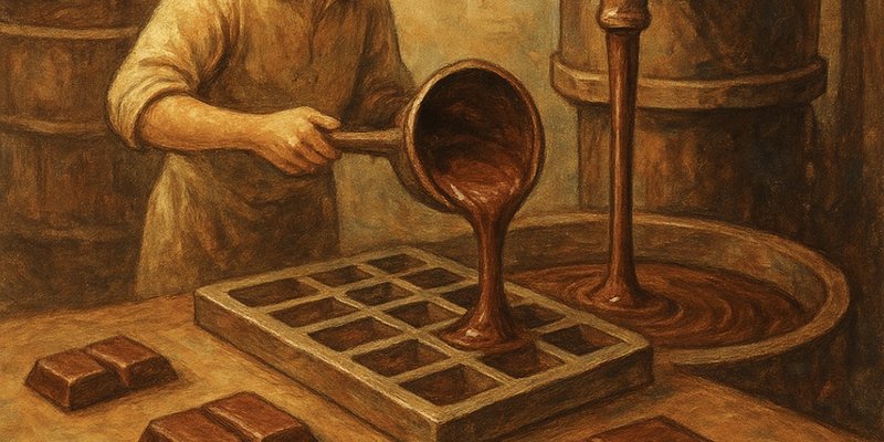 Sjokoladebesøk (This image is AI generated.)