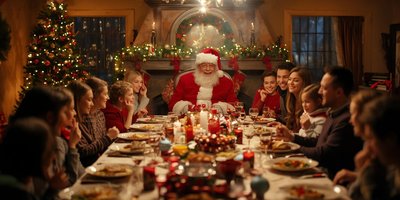 Familiejulebord søndag 7. desember (This image is AI generated.)