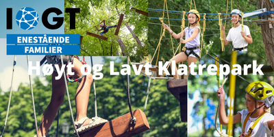 flere småbilder av barn som klatrer i klatreløype