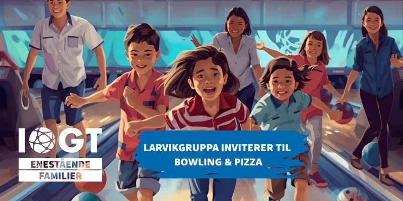 bowling og pizza (Dette bildet er generert av KI)