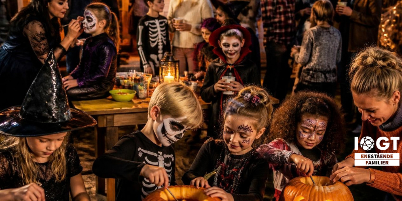 Bilde av barn på Halloween (Dette bildet er generert av KI)